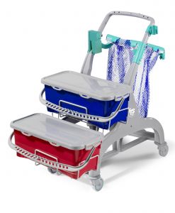0D006509E Nick Hermetic 109 trolley - Blue-Red - GRAY frame and handle