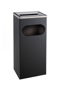 Arregui Top CR224-B Steel Rubbish and Recycling Bin with Lid and Multi-Purpose Top Tray 97.5 x 30.6 x 24.6 Dark Grey Anthracite 