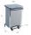 T790650 Brushed Stainless steel Wheeled pedal waste bin 70 liters