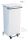 T791124 White Metal waste container with pedal and wheels 110 liters