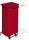 T791227 Red Metal waste container with pedal and wheels 110 liters