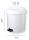 T906512 White Plastic pedal bin 12 liters (Pack of 2 pieces)