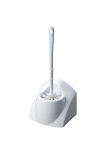 T906450 Porte-brosse de toilette carré en plastique blanc