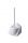 T906450 Squared toilet brush holder in white plastic