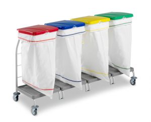 00004167 Dust 4167 linen trolley with pedal - 4X70 L
