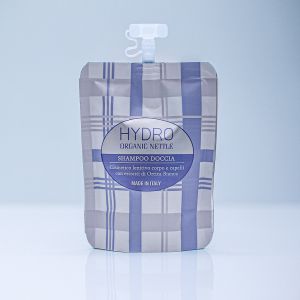 HY-1188 Shampoo doccia arricchito con estratti di Ortica Bianca in formato Doypack da 30ml.