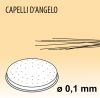 MPFTCAN15 Extrusor de aleación latón/bronce "CAPELLI D'ANGELO" para maquina para pasta fresca