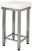 CCP8000 8cm polyethylene block with 40x40x88h stainless steel stool