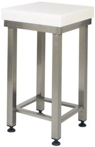 CCP8004 8cm polyethylene block with 70x70x88h stainless steel stool