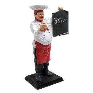 ER004 Chef de cuisine en trois dimensions avec tableau 140 cm de hauteur