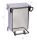 T790680 Stainless steel Wheeled waste bin with pedal and central opening