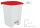 T101457 White Red Plastic pedal bin 45 liters (Pack of 3 pieces)