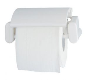 T104101 Porte-rouleau papier toilette ouvert en plastique blanc