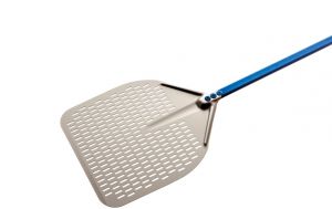 A-32RF-180 Pizza shovel in anodized aluminum perforated rectangular 33x 33 cm handle 180 cm