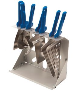 AC-PAC 9-place small parts holder in anodized aluminum