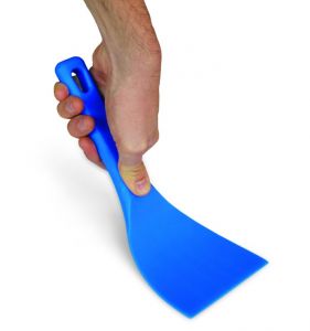 AC-STF10 Espátula flexible de material resistente a los golpes de color azul claro, ancho de hoja 10 cm