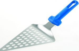 AC-STP16F 12x15 stainless steel triangular perforated scoop with non-replaceable handle