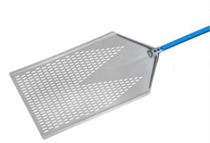 AMP-4060F Pizza peel by the meter in anodized aluminum perforated 40x60 cm, handle 120 cm
