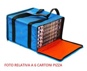 BTR4020 Rigid cooler bag for 4 pizza boxes ø 40 cm zip