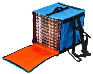 BTZ4040 Rigid backpack thermal bag for 7 pizza boxes ø 40 cm zip