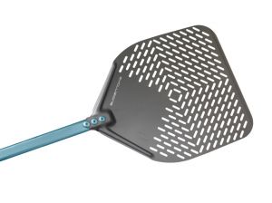 E-32RF-180 Pizza peel in anodized aluminum perforated rectangular 33x 33 cm with handle 180 cm