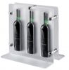 EV02201 TRIO - Présentoir à vin satiné pour bouteilles ø 7,5 cm