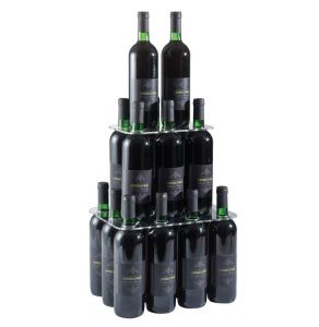 EV04301 PIRAMID - Pie piramidal con veinte asientos para botellas con agujero ø 3,3 cm