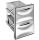 ICCS12 40GS Stainless steel drawer unit 1/2 simple guide Rounded corners Drawer depth 43.1 cm