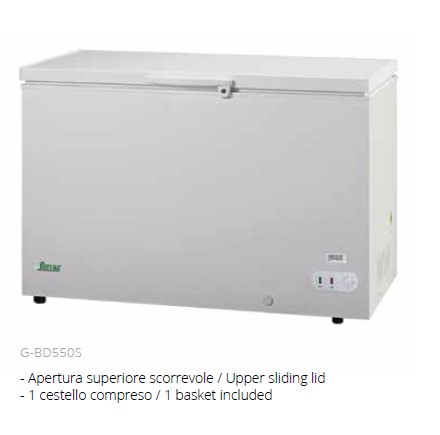 G-SD320PS Congelatore Freezer a Pozzetto - Porte Vetro Scorrevoli -  Capacità Lt 245 Fimar