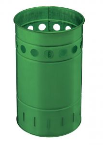 T778037 Green galvanized steel waste paper bin 35 L