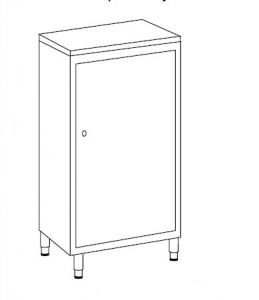 IN-694.11.430 Low Storage Cabinet - Stainless steel 430 - P40 - dim 50 x 40 x 95 H