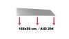 Toit incliné en acier inoxydable AISI 304 dim. 160x50cm. pour armoire IN-690.16.50