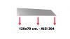 Toit incliné en acier inoxydable AISI 304 dim. 120x70cm. pour armoire IN-690.12.70