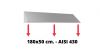 Toit incliné en acier inoxydable AISI 430 dim. 180x50cm. pour armoire IN-690.18.50.430