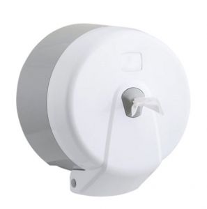 T908006 Centrefeed toilet paper dispenser Gray ABS base and white ABS cover