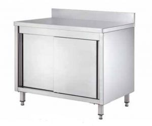 GDASR146A Table armoire avec portes coulissantes et dosseret 1400x600x950