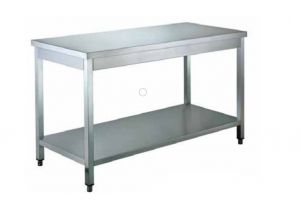 GDATS107 Table de travail sur pieds avec étagère inférieure 1000x700x850 mm