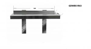 GDWBS1R63 Stainless steel shelf 600x300x400 (H)