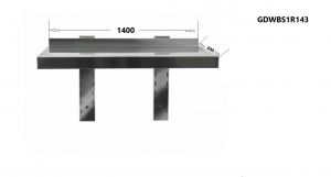 GDWBS1R143 Stainless steel shelf 1400x300x400 (H)