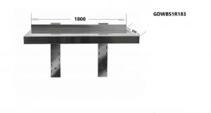 GDWBS1R183 Stainless steel shelf 1800x300x400 (H)