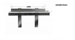GDWBS1R203 Stainless steel shelf 2000x300x400 (H)