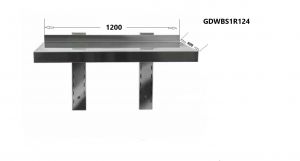 GDWBS1R124 Stainless steel shelf 1200x400x400 (H)
