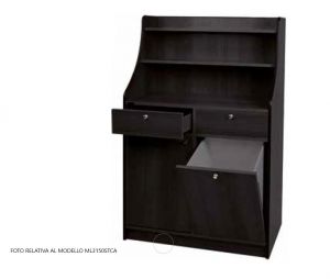 ML3100CA High living room cabinet with 2 doors dim 95x49x144h carbon color