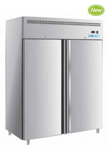 M-GN1410TN-FC Ventilated refrigerator, temp. +0/+8°C, double door, AISI 201 stainless steel frame