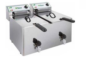 FR88N Single-phase electric fryer 3+3 kW double tank 8+8 litres