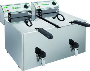 FR10RN Three-phase electric fryer 6 kW, 1 10-litre well with tap