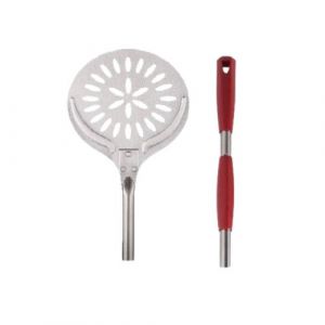742F-21-150 Round perforated stainless steel pizza peel Ø 21 - 150 cmm