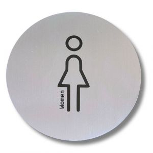  LE000-WC Plaque en acier inoxydable SALLE DE BAINS FEMME Moins de collection
