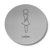  EL000-WC Plaque en acier inoxydable SALLE DE BAINS FEMME Collection Élégance