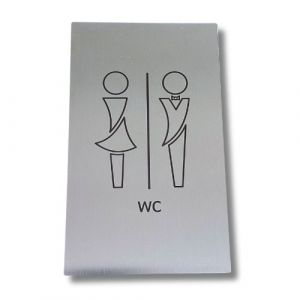 EL000-WMR Stainless steel plate MEN'S/WOMEN'S BATHROOM Elegance collection